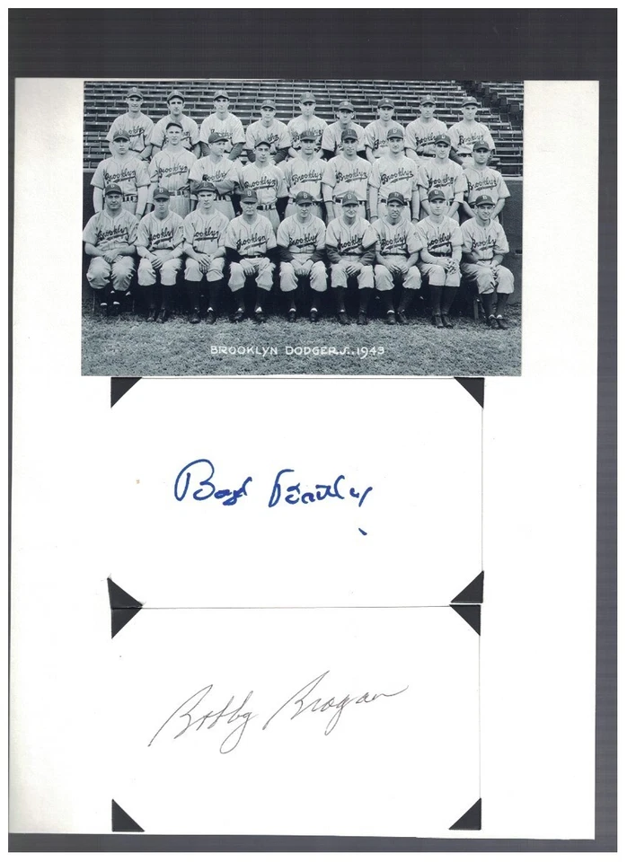 Boyd Bartley Bobby Bragan Brooklyn Dodgers Signed W/ Photos W/Our COA - Image 1 of 1