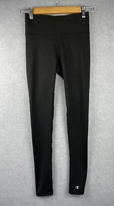 Womens Leggings Champion Performance Vapor XS Black Pants Activewear Stretch - Picture 1 of 7