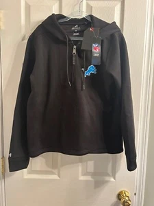NWT Antigua Detroit Lions Quarter Zip Pullover Sweatshirt Polyester Women's Med. - Picture 1 of 5