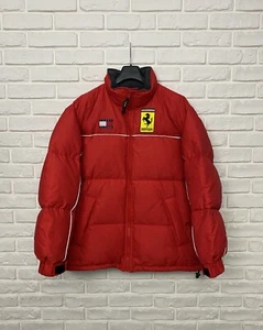 Vintage Tommy Hilfiger Ferrari Racing Down Jacket Puffer Limited Edition Red M - Picture 1 of 14