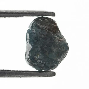Piedra preciosa cruda sin cortar de 0,90 quilates, diamante suelto natural real, diamante azul oscuro - Imagen 1 de 6