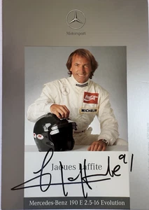 Tarjeta firmada por Jacques Laffite Fórmula 1 firma autógrafo firmado - Imagen 1 de 1