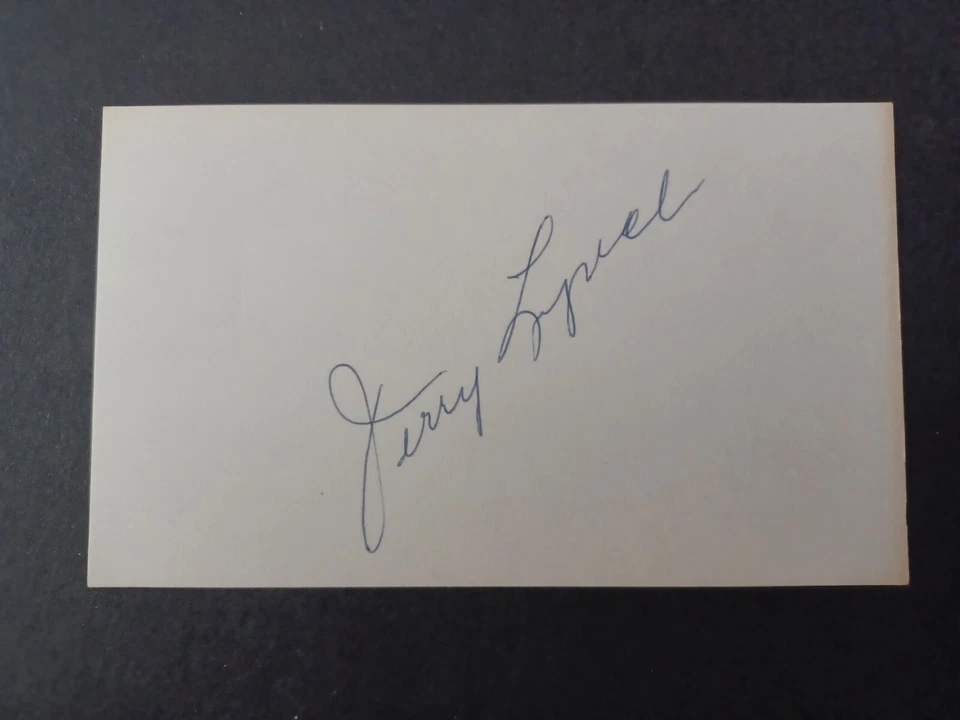 Cartão de índice assinado por Jerry Lynch (m. 2012) - Piratas, vermelhos - C - Imagem 1 de 1