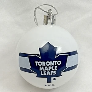 NHL Toronto Maple Leafs 2 1/4" White Christmas Ornament Boule - Imagen 1 de 6