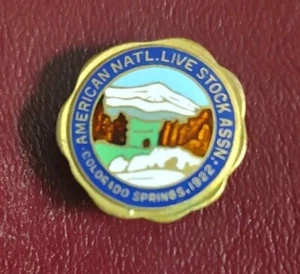 American National Livestock Assn. 1922 Solapa Pinback Colorado Springs - Imagen 1 de 3