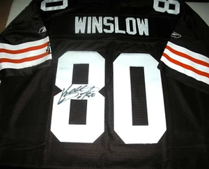 KELLEN WINSLOW JR CLEVELAND BROWNS W/COA SIGNED OFFICIAL LICENSED REEBOK JERSEY - Picture 1 of 2