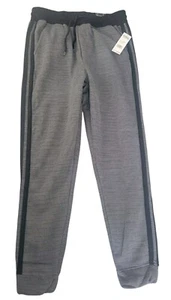 Modern Culture Jogger Mens Size Large Gray/Black Stripes Fleece Sweatpants - Picture 1 of 11