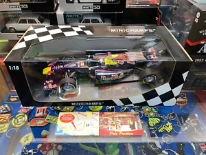110100205 MINICHAMPS 1:18 RED BULL RB6 VETTEL WIN. GP BRAZILIAN 2010 L.E. 2500 - Foto 1 di 12