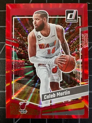 Caleb Martin 2023-24 Donruss /99 Red Laser Color Match 🔥 Miami Heat - Image 1 of 2