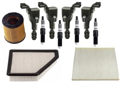 Ignition Coils Spark Plugs Air Oil Filter For 2010-2017 Chevrolet Equinox 2.4L - Image 1 of 4