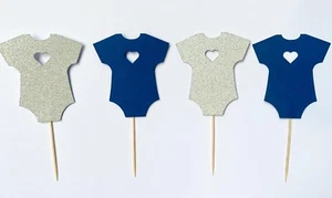 Handmade Vest Baby Shower cupcake toppers - Picture 1 of 1
