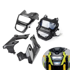LED Headlight Front Light Lamp & Cover For Honda Grom MSX125 MSX 125 2016-18 16 - Foto 1 di 10