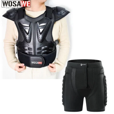 Calça protetora de quadril respirável para patinação no peito armadura corporal motocicleta infantil WOSAWE - Imagem 1 de 4