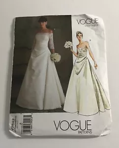 Vogue Patterns 2842 Bridal Wedding Gown 6-8-10 Uncut - Picture 1 of 2
