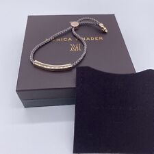 MONICA VINADER Linear Friendship Bracelet Engraved Nikki Rose Gold Vermeil Mink