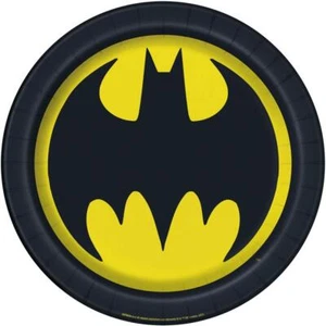 Batman Classic Logo Dessert Plate Birthday Party Supplies 8 Per Package - Picture 1 of 1