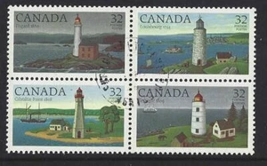 CANADA 1984 LIGHTHOUSES BLOCK OF 4  FINE USED - Picture 1 of 1