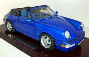 Anson 1/14 - 30313 Porsche 911 Carrera 4 Cabriolet - Blue + Plinth - Picture 1 of 4