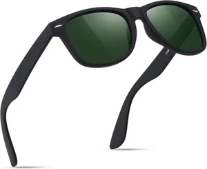 Sunglasses Classic Retro Square Frame Polarized UV400 For Men and Women #A04 - Picture 1 of 5