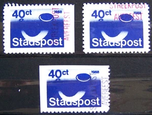 Stadspost Emmen 1988 - 3x Gestileerde posthoorn met opdruk Avereest - Picture 1 of 1