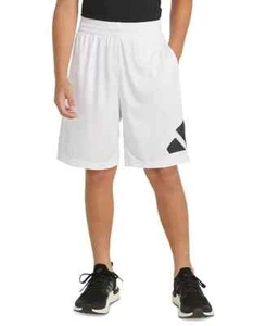 Adidas AEROREADY Elastic-Waist Essential Performance Shorts Big Boys 14/16 White - Picture 1 of 17