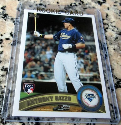 ANTHONY RIZZO 2011 Topps Rookie Card RC Logo New York Yankees HR Power $$ HOT $$ - Image 1 of 4