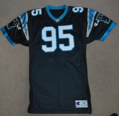 Camiseta deportiva de campeón Carolina Panthers 1995 prototipo aprobado por la NFL auténtica corte profesional Foto 1 de 4