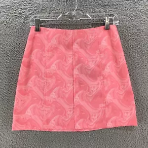 Le Lis A-Line Mini Short Skirts Womens Small Pink Flat Front Casual Back Zip NWT - Picture 1 of 9