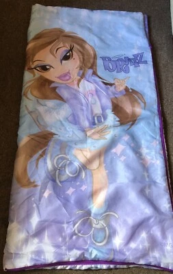 Bratz On Ice Slumber Party Zip Up Sleeping Bag 54” x 26” MGA Girls Boys - Image 1 of 4
