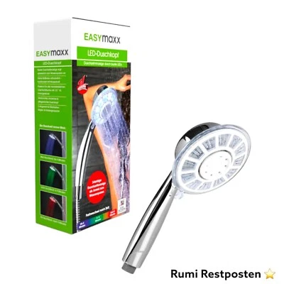 EASYmaxx Duschkopf LED wassersparende Handbraus Duschzeit -Anzeige Massagedusche - Bild 1 von 4