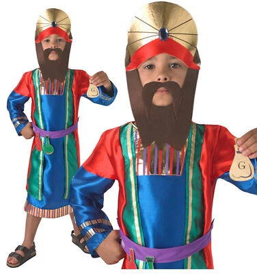 Boys Girls Wise Man Three Kings Nativity Xmas Christmas Fancy Dress Costume 3-8 - Image 1 of 2