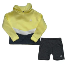 NWT  Reebok Girls 2-Piece Activewear Set Pullover Hoodie & Bike Shorts Sz 4, 5/6 - Picture 1 of 5