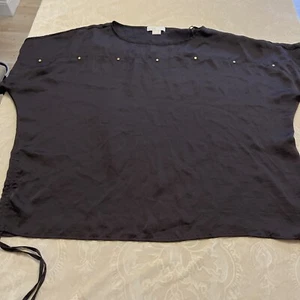 Michael Kors Damenbluse braun mit goldenen Perlen neu mit Etikett Größe 3X - Bild 1 von 14