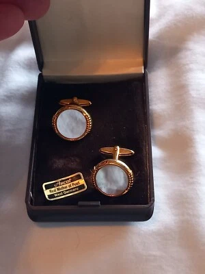 Vintage Boxed Mens Cufflinks Ascot Make MOP West Germany  - Image 1 of 4