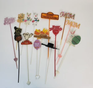 Sombrero de copa vintage de plástico duro floral selecciones fiestas Halloween Acción de Gracias Pascua - Imagen 1 de 7