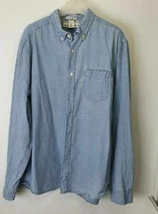 HM Blue Denim Style Classic Mens Shirt Sz L - Picture 1 of 6
