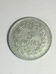 Monnaie France 5 Francs Lavrillier 1945 C - Imagen 1 de 2