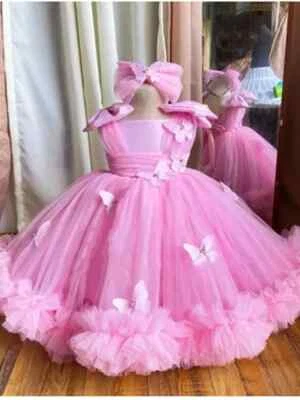 Lindos Vestidos de Niña de Tul Hinchado Princesa Fiesta de Cumpleaños Vestidos de Baile Vestido Foto 1 de 4