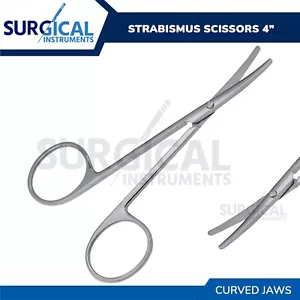 Forbici Strabismo Strumenti Odontoiatrici Chirurgici Curve 4,00" Grado Tedesco - Foto 1 di 3