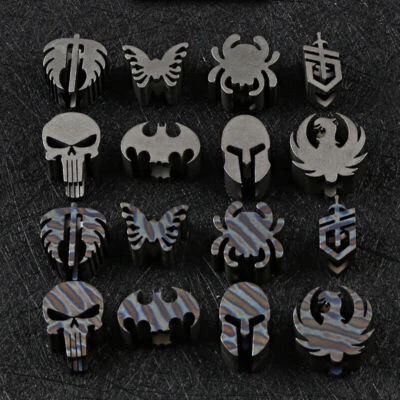 Titanium Alloy Folding Knife Handle Lanyard Bead EDC Tool Umbrella Rope Pendant - Image 1 of 4