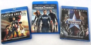 Captain America 3 Blu-Ray Lot The First Avenger Winter Soldier Civil War Marvel - Picture 1 of 7