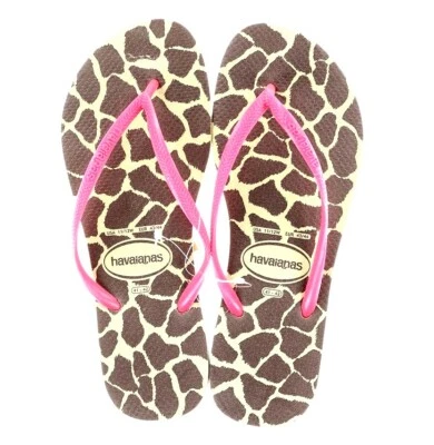 Chanclas HAVAIANAS MUJER Delgadas Animales Fluorescentes Sin Cordones Rosa Talla 11 12 EE. UU. Foto 1 de 2