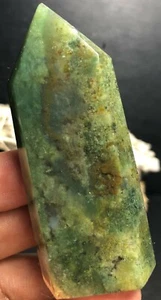 69g WOW! Ocean Jasper Quartz Geode Reiki Agate CRYSTAL WAND POINT Healing Y945 - Picture 1 of 6