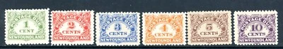Newfoundland Scott # J1 - J6 - MH - Nice Centering - CV=$49.75          (6-C253) - Image 1 of 2