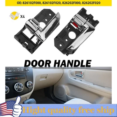 Manija de puerta interior cromada delantera/trasera izquierda derecha 2 piezas para Kia Spectra Spectra5 H Foto 1 de 4