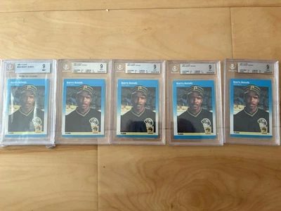 (5) Five 1987 Fleer Barry Bonds BGS 9 como nuevo Foto 1 de 4