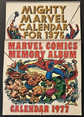 MARVEL COMICS MAYY MARVEL CALENDAR 1975 & MEMORY ALBUM CALENDAR 1977 SEM MARCAS - Imagem 1 de 4