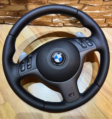 OEM BMW SMG  PADDLE SHIFTERS STEERING WHEEL FOR E46 M3 330CI COMPLETE - Image 1 of 4