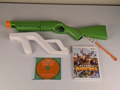 Cabela's Outdoor Adventure + Trophy Bucks (Nintendo Wii) w/ 2 Wii Mote Guns⬅️🔥 - Image 1 of 4