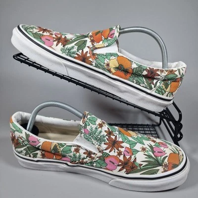 Vans Trainers Womens Size 6.5 Tropical Floral Hawaiian Slip On Skate Shoes - Image 1 of 4